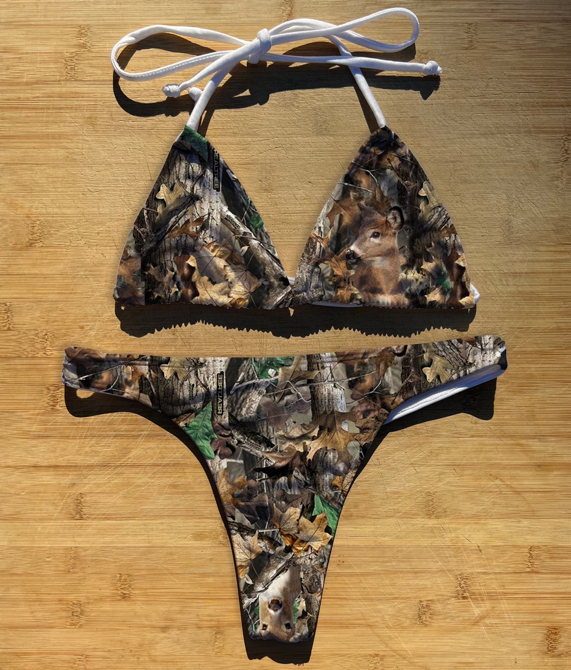 Hunting Camo Swimwear Bikini 2 Piece Set Thong Brazilian or Full Saint Rose Swimwear